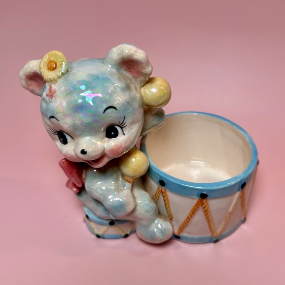 ✨ Vintage Shafford Japan Ceramic Bear Planter / Brush Holder ✨ - Picture 5 of 6